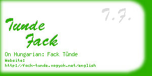 tunde fack business card