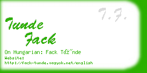 tunde fack business card